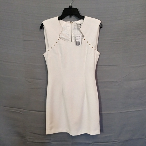 Forever 21 Dresses & Skirts - Forever 21 sleeveless dress cream/gold sz small